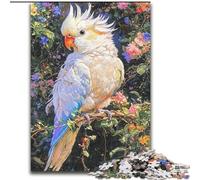 Jungle White Parrot Jigsaw Puzzles for Teenagers 1000 Piece Puzzle, Family Game Stress Reliever Difficult Challenge Great Gifts And Toys (26x38cm)