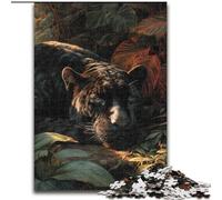 Jungle Wild Black Panther Adult Jigsaw Puzzles 1000, Challenging Game And Family Play Educational Game for Birthday, Chrismas 26x38cm