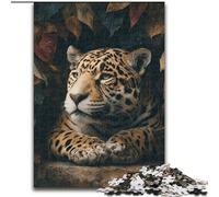 Jungle Wild Black Panther Jigsaw Puzzles for Teenagers 1000 Piece, Stress Reliever Staycation Kill Time Enhance Love between Couples (26x38cm)