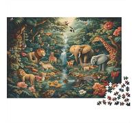 Jungle Wildlife-Digital Art Style Puzzles for Adults 1000 Pieces with No Reflection Favourites Jigsaw Rainforest Beasts As Brain Teasers for Seniors And Winter Hobby 70x50cm/1000pcs