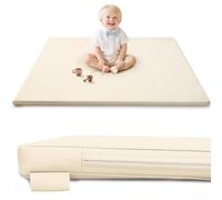 JungleDove Baby Foam Play Mat Indoor: PU Leather 127x127 cm Toddler Padded Play Mat for Playpen - Thick Waterproof Kids Playmat Baby Gym for Crawling