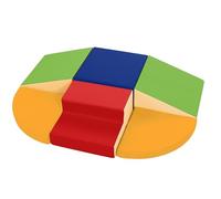 JungleDove Kids Soft Play Set Indoor - 6 PCS Foam Climbing Blocks with Slide & Stairs for Baby - Safe Educational Climbing Toys for Toddlers Motor Skills Development (Classic)