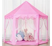 JungleDove Kids Tent Princess Castle Tent for Girls Large Kid Play House for Indoor & Outdoor Toy House Portable Children's Fort Pink 117x103x127cm