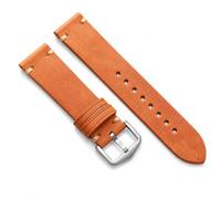JUNGLEHE Leather watch band for men and women, Quick Release leather watch strap with Silver Buckle watch leather strap, 18mm/20mm/22mm watch band WBG0207
