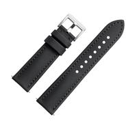 JUNGLEHE Nylon watch band for men and women,Quick release Nylon watch strap with Silver Buckle,Black/Black 18mm watch band