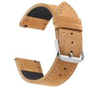 JUNGLEHE Suede Watch Strap for men and women, Quick Release leather watch strap with Silver Buckle watch leather strap, 18mm/19mm/20mm/22mm/24mm watch band WBG0206