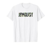Junglist Camo Drums & Bass Value Graphic T-Shirt, Men, White, L