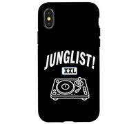 Junglist Music Drum And Bass Dance Rave Jungle DJ Turntable Case for iPhone X/XS