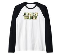 Junglist Soldier Camo Drum & Bass Jungle Raglan Baseball Tee