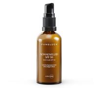 JUNGLÜCK Sun Fluid Face SPF 50 - Vegan | Light Face Lotion with Organic UV Filters without Whitening Effect | Wide Spectrum with SPF 50 Protects Against UV-B & UV-A Rays