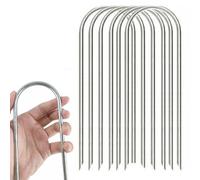 JUNHAO-SHOP Trampoline Anchor Kit, 50 Pcs 150 x 40 x 3 mm Heavy Duty U Shaped Pegs, Galvanised Steel Ground Pegs for Trampolines, Marquees, Swings, Football Goal Posts