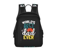 JunHeArt Best Dad Ever Happy Father's Day Backpack Lightweight Daypack Laptop Backpack Hiking Gym Travel Bags for Women Men