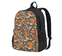 JunHeArt Cute Chipmunk And Mushroom Pattern Backpack For Women Men Adjustable Casual Daypack Work Business Hiking Travel Bags