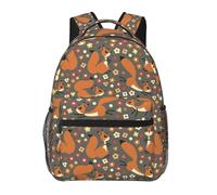JunHeArt Cute Chipmunk And Mushroom Pattern Backpacks For Men Women Lightweight Bookbag Daypack For Work Hiking Gym Travel