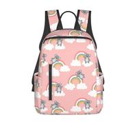 JunHeArt Cute Koala and Rainbow Backpack Lightweight Daypack Laptop Backpack Hiking Gym Travel Bags for Women Men