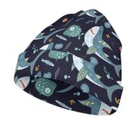 JunHeArt Cute Shark Kids Winter Beanie Hat Children’s Warm Knit Hat Skull Cap Toddler Winter Hat for Boys Girls Black