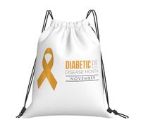 JunHeArt Diabetic Eye Disease Month Drawstring Bag Backpack String Sackpack Waterproof Swim Sports Yoga Gym Bag for Women Men