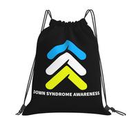 JunHeArt Down Syndrome Awareness Month Drawstring Bag Backpack String Sackpack Waterproof Swim Sports Yoga Gym Bag for Women Men