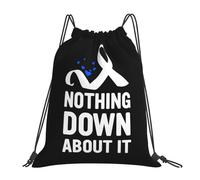 JunHeArt Down Syndrome Awareness Month Drawstring Bag Backpack String Sackpack Waterproof Swim Sports Yoga Gym Bag for Women Men