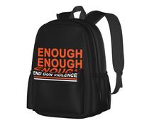JunHeArt Enough End Gun Violence No More Silence Backpack Casual Daypack 17 Inch Laptop Backpack For Women Men Travel Business Work