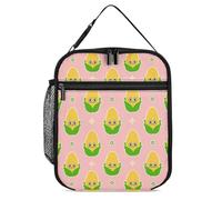 JunHeArt Fresh Ripe Corn Cobs Pattern Lunch Bag for Women Men Cute Insulated Lunch Tote for Work Picnic Travel