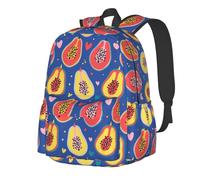 JunHeArt Fruit Of Papaya Pattern Backpack Casual Daypack 17 Inch Laptop Backpack For Women Men Travel Business Work