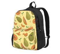 JunHeArt Fruit Of Papaya Pattern Backpack For Women Men Adjustable Casual Daypack Work Business Hiking Travel Bags