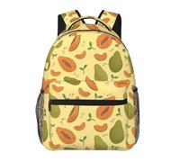 JunHeArt Fruit Of Papaya Pattern Backpacks For Men Women Lightweight Bookbag Daypack For Work Hiking Gym Travel
