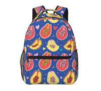 JunHeArt Fruit Of Papaya Pattern Backpacks For Men Women Lightweight Bookbag Daypack For Work Hiking Gym Travel