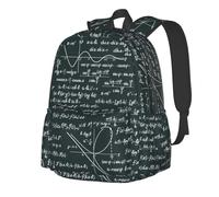 JunHeArt Handwritten Math Formulas Pattern Backpack Casual Daypack 17 Inch Laptop Backpack For Women Men Travel Business Work