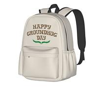 JunHeArt Happy Groundhog Day Backpack Casual Daypack 17 Inch Laptop Backpack For Women Men Travel Business Work