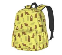 JunHeArt Happy Groundhog Day Backpack Casual Daypack 17 Inch Laptop Backpack For Women Men Travel Business Work