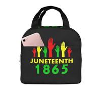 JunHeArt Happy Juneteenth Day Freedom 1865 Lunch Bag for Women Men Reusable Insulated Lunch Tote for Work Picnic Travel