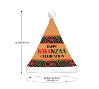 JunHeArt Happy Kwanzaa African American Heritage Festival Santa Hat Adult Christmas Hat For Women Men New Year Festive Xmas Christmas Party Supplies