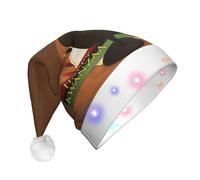 JunHeArt Happy Kwanzaa African American Heritage Festival Santa Hat Adult Christmas Hat For Women Men New Year Festive Xmas Christmas Party Supplies