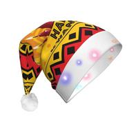 JunHeArt Happy Kwanzaa African Heritage Holiday Santa Hat Adult Christmas Hat For Women Men New Year Festive Xmas Christmas Party Supplies