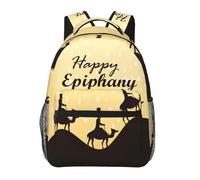JunHeArt Happy Three Kings Day Epiphany Day Backpacks For Men Women Lightweight Bookbag Daypack For Work Hiking Gym Travel