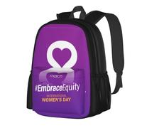 JunHeArt International Women'S Day Backpack Casual Daypack 17 Inch Laptop Backpack For Women Men Travel Business Work