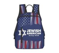 JunHeArt Jewish American Heritage Month Backpack Lightweight Daypack Laptop Backpack Hiking Gym Travel Bags for Women Men