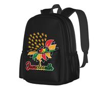 JunHeArt Juneteenth Sunflower Black History African American Backpack Casual Daypack 17 Inch Laptop Backpack For Women Men Travel Business Work