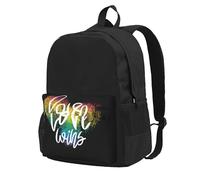 JunHeArt Lgbtq Pride Mouth Rainbow Gay Backpack For Women Men Adjustable Casual Daypack Work Business Hiking Travel Bags