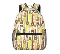 JunHeArt Musical Instrument Of Ukulele Pattern Backpacks For Men Women Lightweight Bookbag Daypack For Work Hiking Gym Travel
