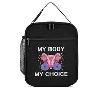 JunHeArt My Body My Choice Pro Choice Reproductive Rights Lunch Bag for Women Men Cute Insulated Lunch Tote for Work Picnic Travel