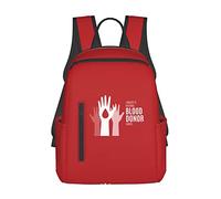 JunHeArt National Blood Donor Month Backpack Lightweight Daypack Laptop Backpack Hiking Gym Travel Bags for Women Men