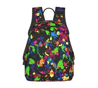 JunHeArt Rainbow of Neon Paint Splatters Backpack Lightweight Daypack Laptop Backpack Hiking Gym Travel Bags for Women Men