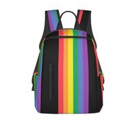 JunHeArt Rainbow Pride Lgbtq Strip Backpack Lightweight Daypack Laptop Backpack Hiking Gym Travel Bags for Women Men