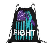JunHeArt Suicide Prevention Awareness Drawstring Bag Backpack String Sackpack Waterproof Swim Sports Yoga Gym Bag for Women Men