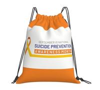 JunHeArt Suicide Prevention Awareness Month Drawstring Bag Backpack String Sackpack Waterproof Swim Sports Yoga Gym Bag for Women Men