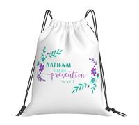 JunHeArt Suicide Prevention Awareness Month Drawstring Bag Backpack String Sackpack Waterproof Swim Sports Yoga Gym Bag for Women Men
