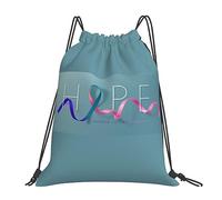 JunHeArt Thyroid Cancer Awareness Month Drawstring Bag Backpack String Sackpack Waterproof Swim Sports Yoga Gym Bag for Women Men